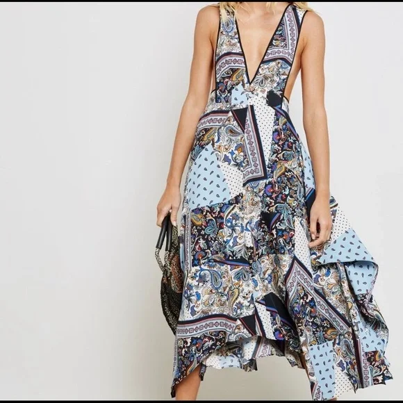 Topshop | Dresses | Nwt Nordstrom Topshop Boho Patchwork Halter Dress |  Poshmark